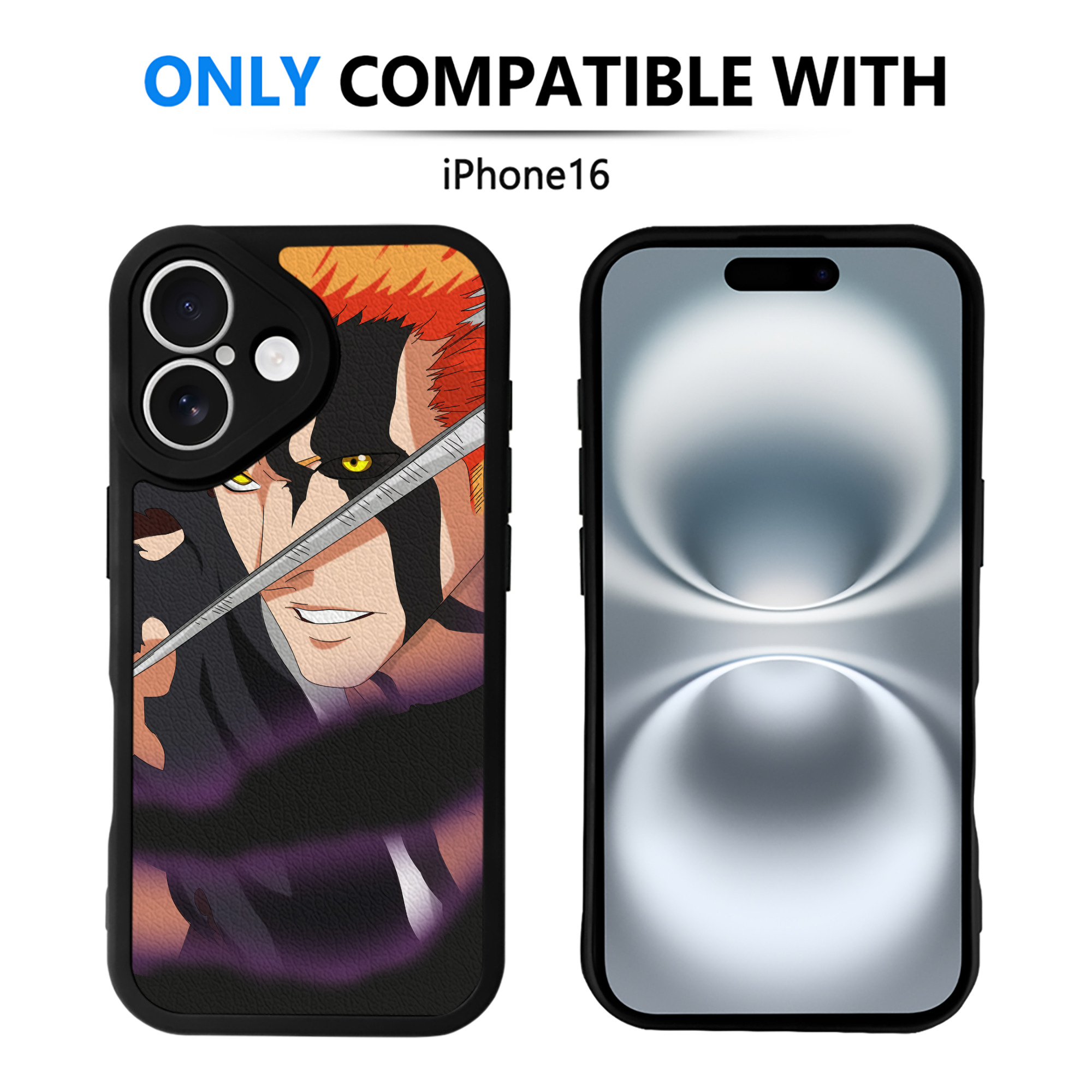 （画像用） ブリーチ BLEACH 【iPhone 16シリーズ対応】シリコンスマホケース（レザー調） 材質：シリコン